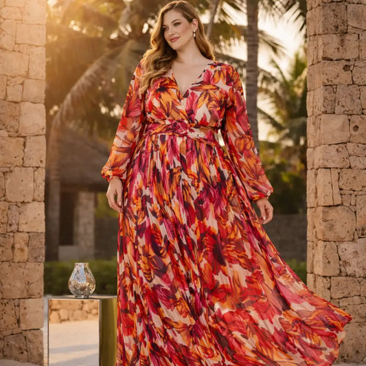 Vestido largo floral Elegante